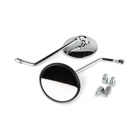 Retroviseur Moto Universel Accessoire Moto Réglable 360 Rétroviseurs Latéraux 8mm Pour ATV Quad - Pack De 2 Miroirs Ronds Noirs Rétroviseurs Extérieurs Retroviseur Pour Moto