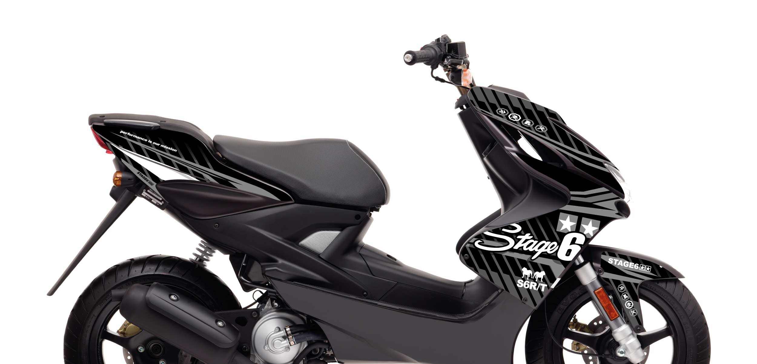 Dosseret De Siège Adaptable Yamaha Nitro / Aerox - Noir Métal