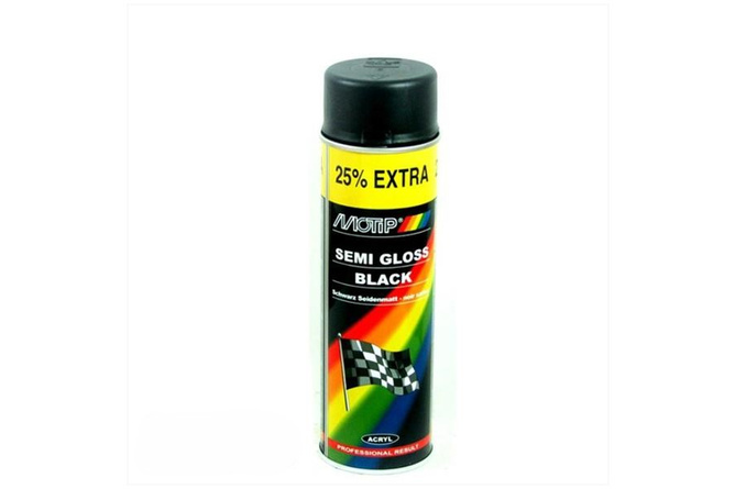 Spray Paint Motip RAL 9005 jet black semi gloss 500ml