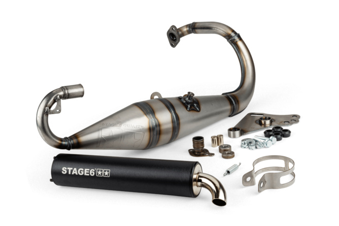 Exhaust Stage6 Pro Replica MK2 Black Peugeot Speedfight 1 and 2