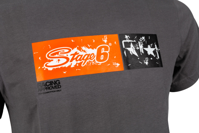 T-Shirt Stage6 Racing Approved Grau