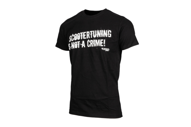 T-Shirt scootertuning is not a crime nero