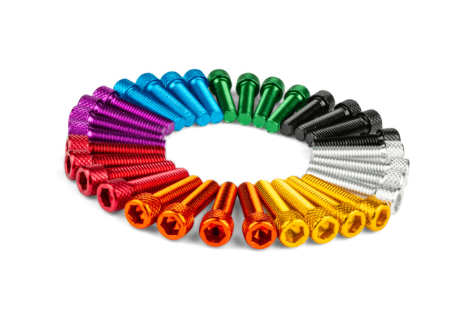 Intake Screw Set M6x25mm Alu Orange (x4)