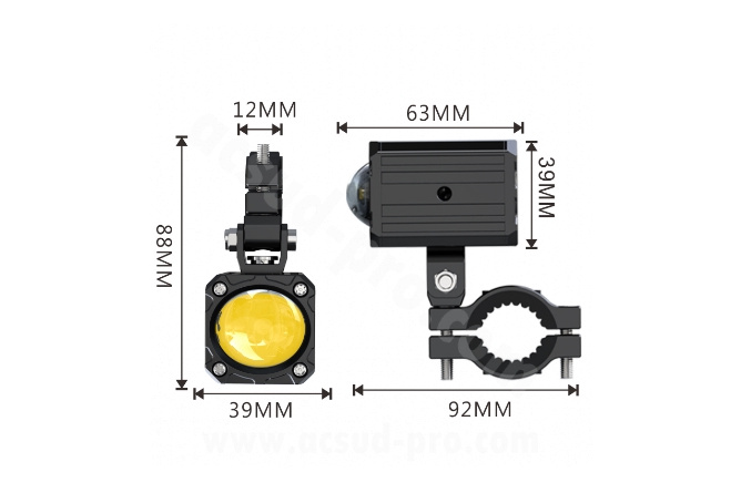 Faro Auxiliar LED Ecobene 12V 50W Cuadrado x2