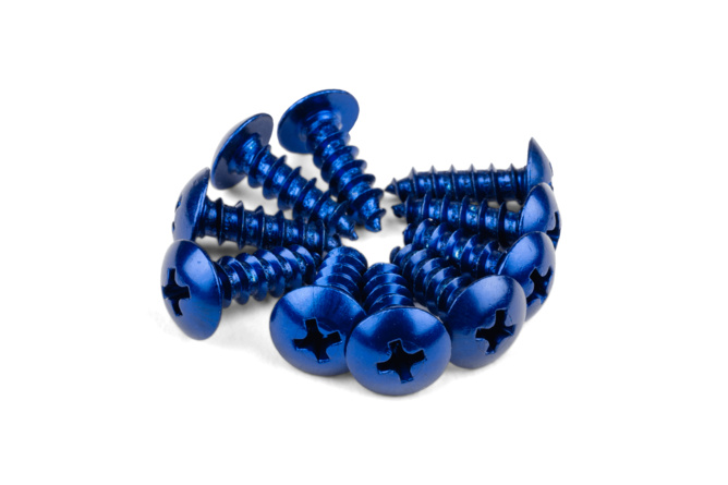 Fairing Screws aluminum M5x12 blue (x 10)