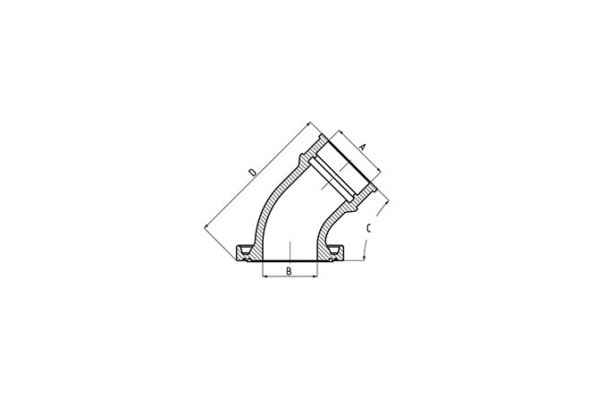 Intake Manifold Polini 360° modular 33mm / 58° Piaggio / Gilera