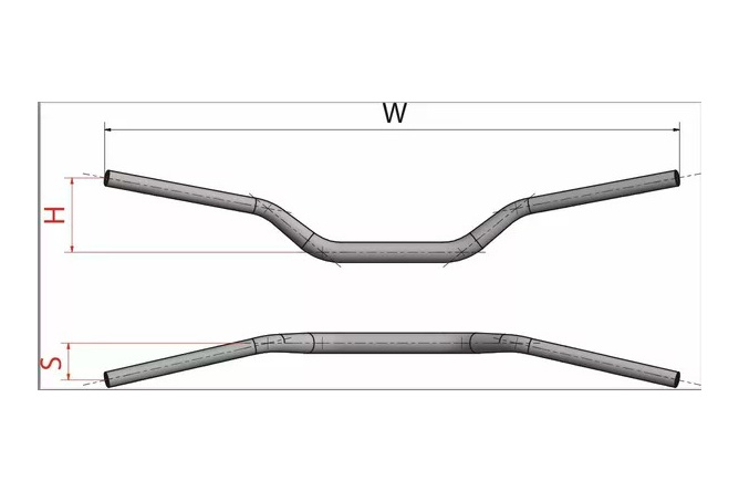 Lenker Neken 28mm Radical Design Original YZF Schwarz / Gelb