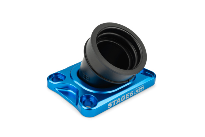 Collettore aspirazione Stage6 360° AM6 / Derbi blu per Dellorto / CP