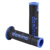 Poignées Domino A450 On-Road Racing noir / bleu (open end)