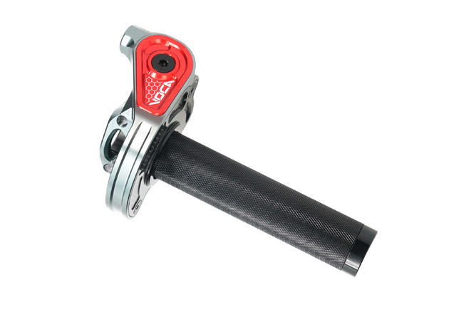 Kurzhub-Gasgriff Voca Bestia CNC 90º Rot