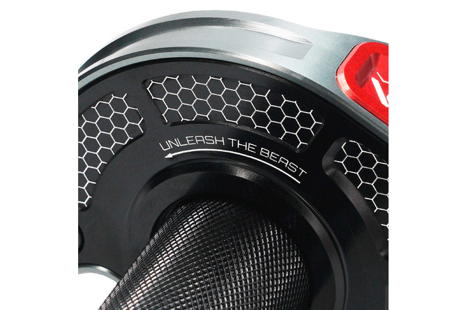 Kurzhub-Gasgriff Voca Bestia CNC 90º Rot