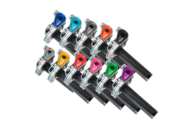 Kurzhub-Gasgriff Voca Bestia CNC 90º Neochrome