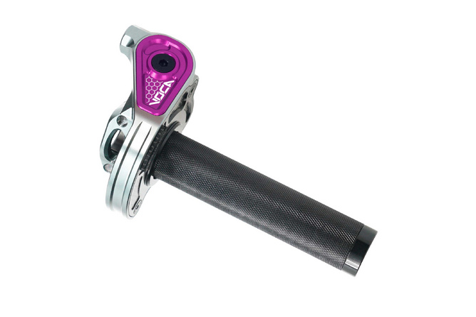 Kurzhub-Gasgriff Voca Bestia CNC 90º Lila