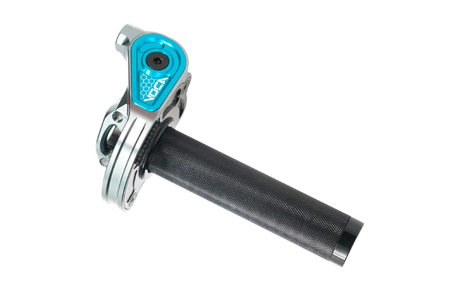 Kurzhub-Gasgriff Voca Bestia CNC 90º Türkis