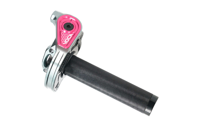 Kurzhub-Gasgriff Voca Bestia CNC 90º Pink