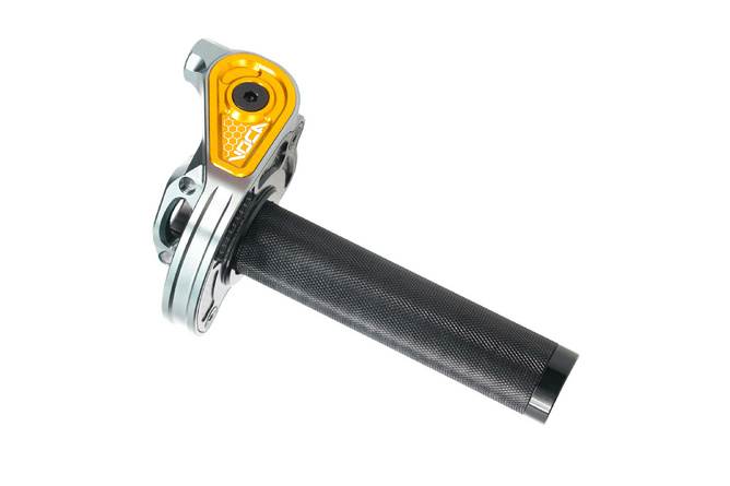 Kurzhub-Gasgriff Voca Bestia CNC 90º Gold