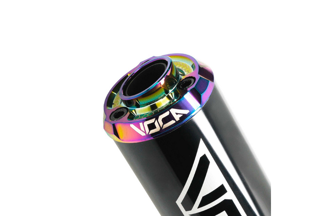 Silencieux Voca CNC noir - embout n&eacute;ochrome