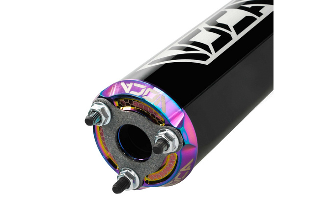 Silencieux Voca CNC noir - embout n&eacute;ochrome