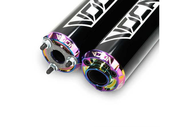 Silencieux Voca CNC noir - embout n&eacute;ochrome