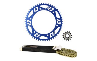 Kit chaine Fantic XM / XE 13x53 Doppler alu bleu