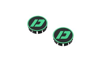 Bouchon de cadre Doppler Rieju MRT Noir / Vert (x2)
