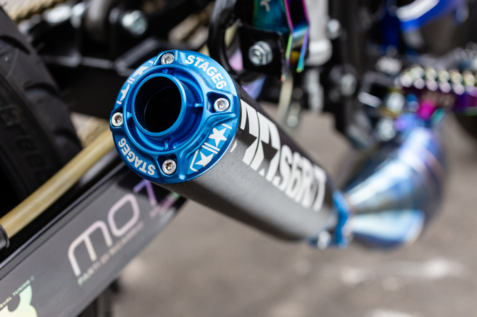 Silencieux d'&eacute;chappement Stage6 R/T 70cc Noir et Bleu
