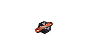 &Ouml;lpumpenabdeckung Bicolor KRM AM6 / Derbi schwarz / orange
