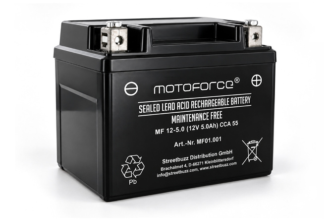 Motoforce SLA4L-BS 12V 5A Battery