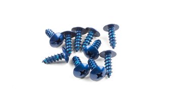 Verkleidungsschrauben Set M5x12 Alu blau (x 10)