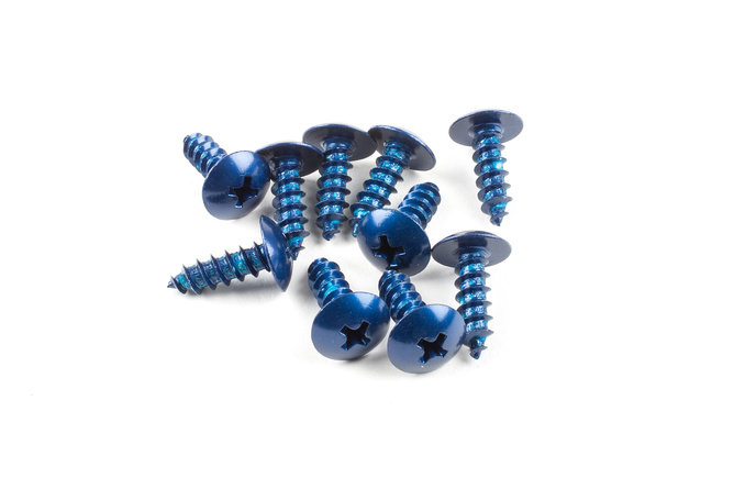 Verkleidungsschrauben Alu M5x12 blau (x 10)