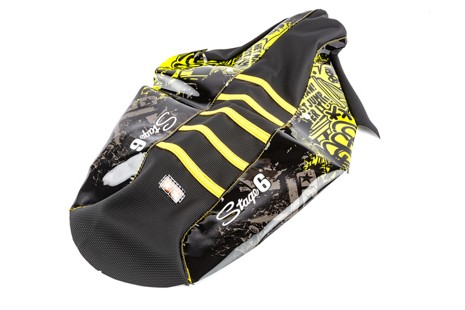 Seat Cover Yamaha DT Stage6 Full Covering yellow / black